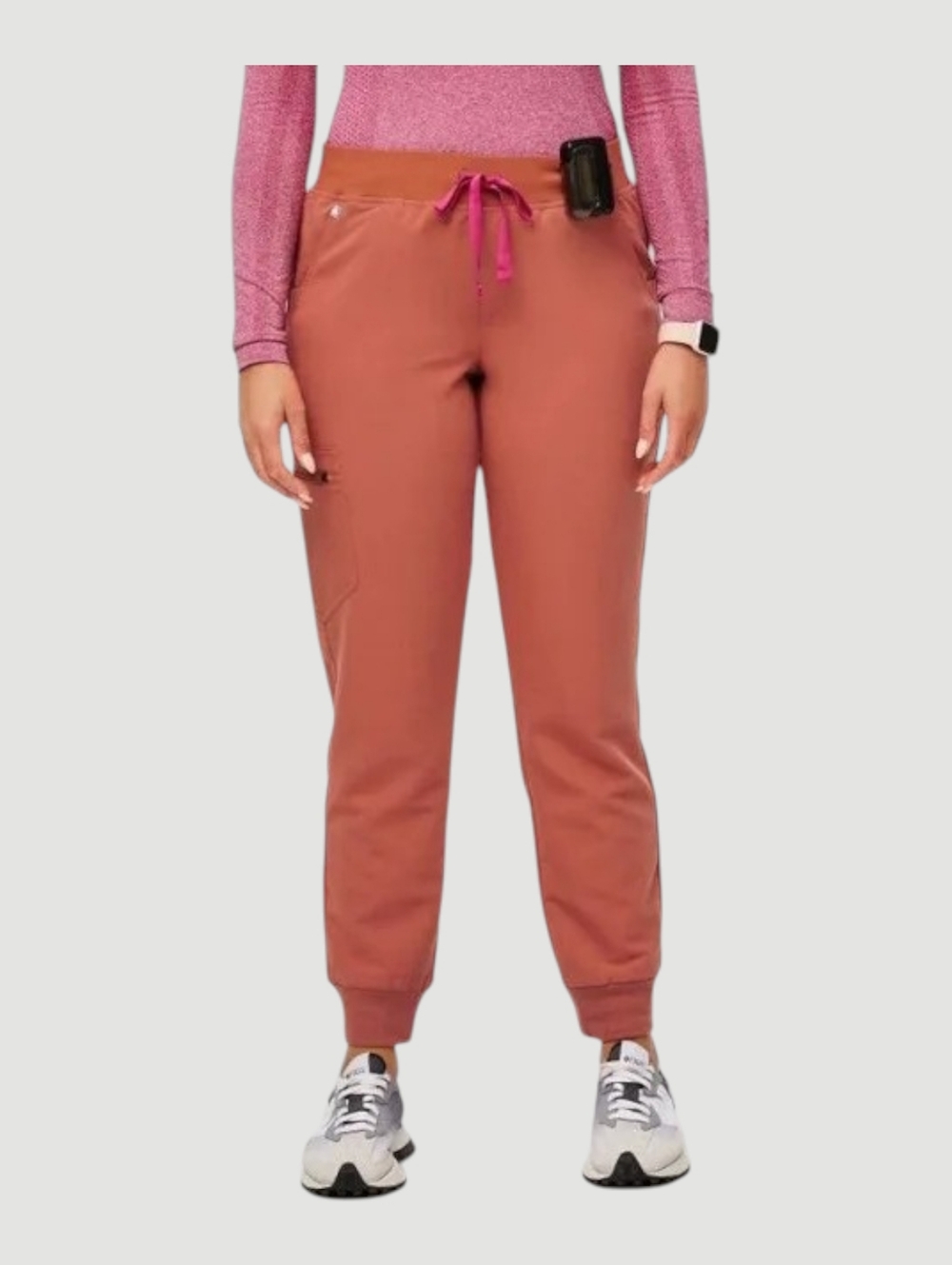 Figs Terracotta High Waisted Zamora Jogger